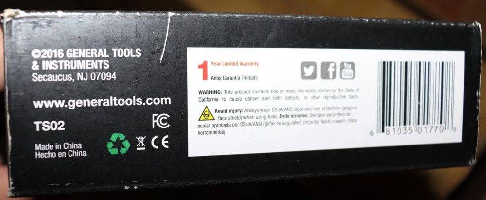 General Tools TS02 ToolSmart 10.5-inch Bluetooth, Bluetooth