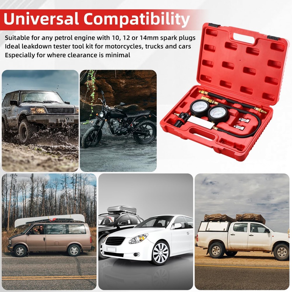 Cylinder Leak Down Tester Gasoline Engine Compression Tu-21 Cylinder Detector