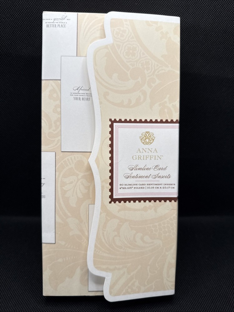 Anna Griffin Slimline Card Sentiment Inserts set 60 Pieces NEW