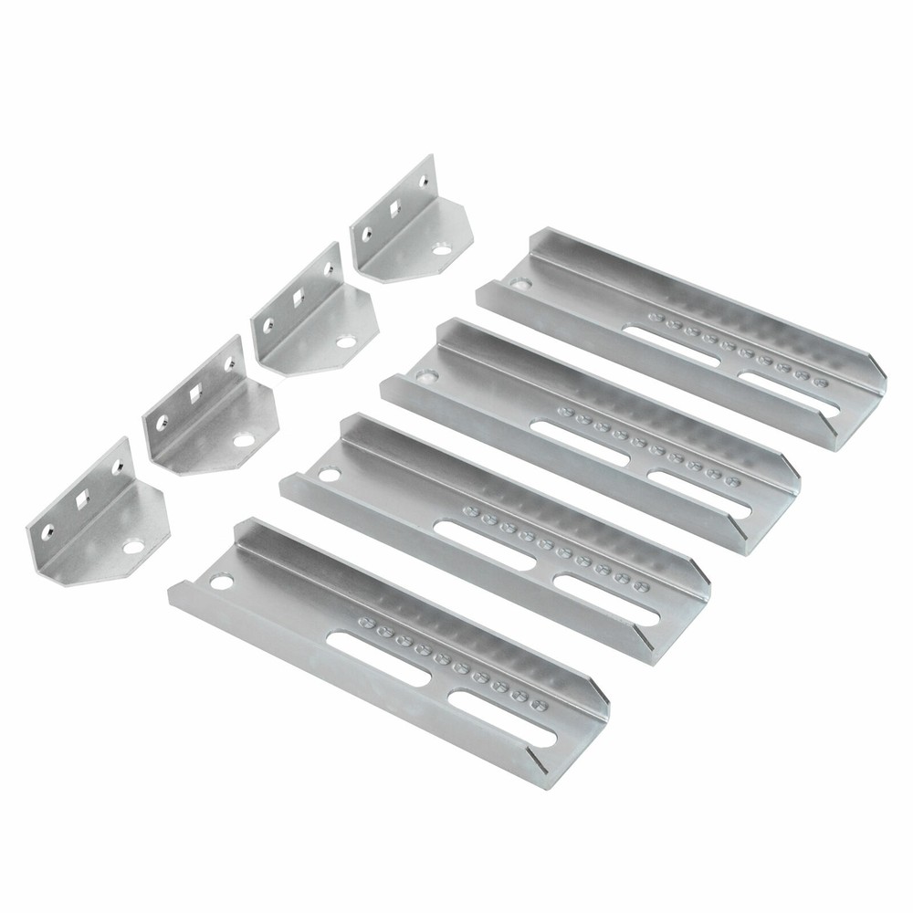 8PCS 10" Tall Galvanized Boat Trailer Vertical Bunk Board Brackets Bolster