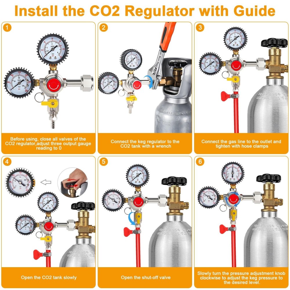 Co2 Regulator for Kegerator - CGA320 Draft Beer Regulator Kegerator Regulator...