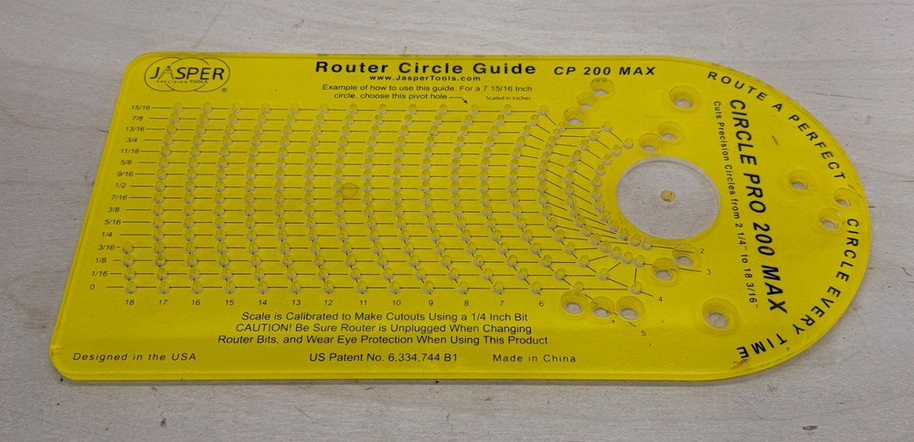 Jasper Precision Tools Circle Pro 200 Max Router Circle Guide (6909)