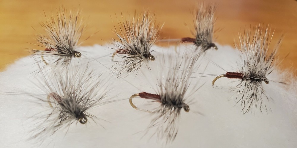 Rusty Spinner, Hackle Wing Rusty Spinner, Hi Vis Rusty Spinner, Dry Fly, 3 pack
