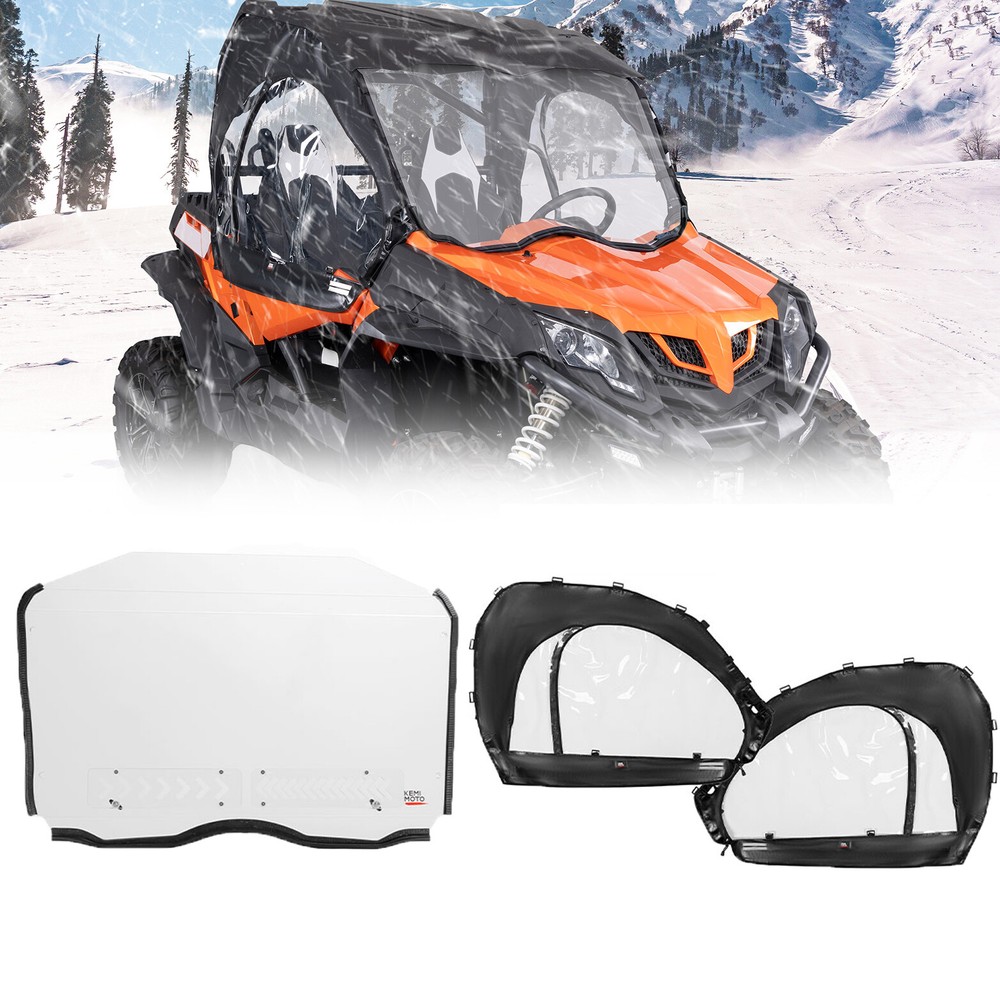 UTV Vented Front Windshield+Soft Upper Door for CFMOTO ZFORCE 800/1000 2018-2022