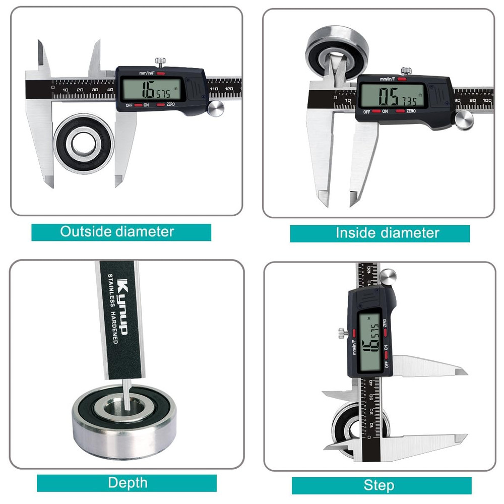 Micrometer Caliper Tool, 12Inch Digital Caliper, Vernier Caliper with Stainless