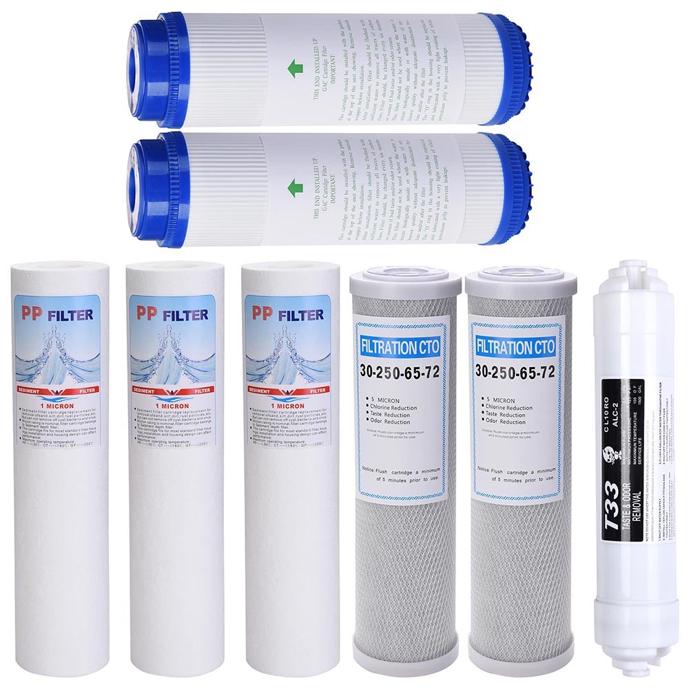 5 Stage Reverse Osmosis System Replacement Filter Set RO Cartridges (8 pcs)
