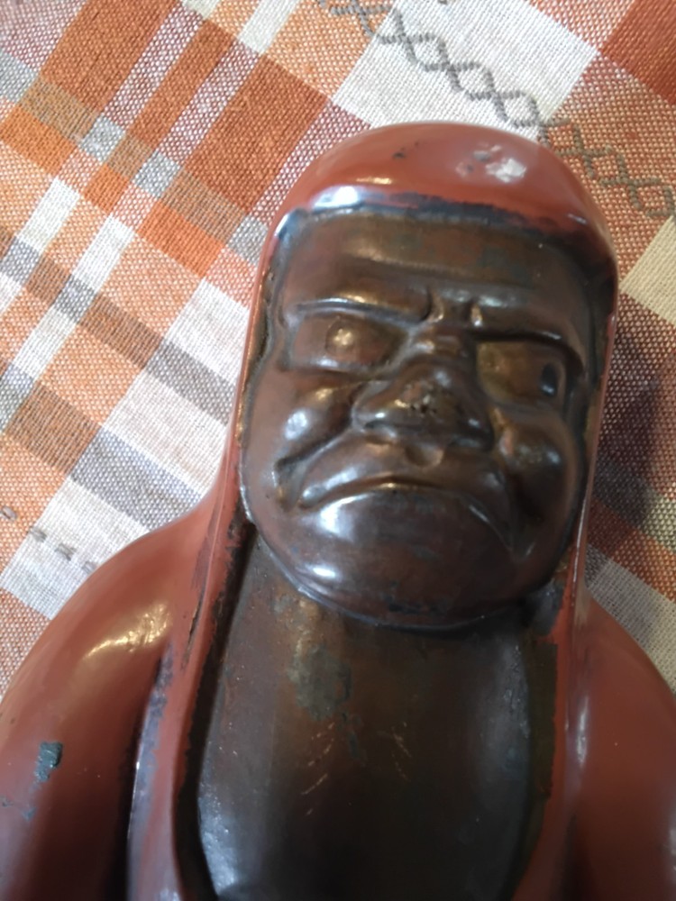 japanese wooden painted bookends 19 cent.