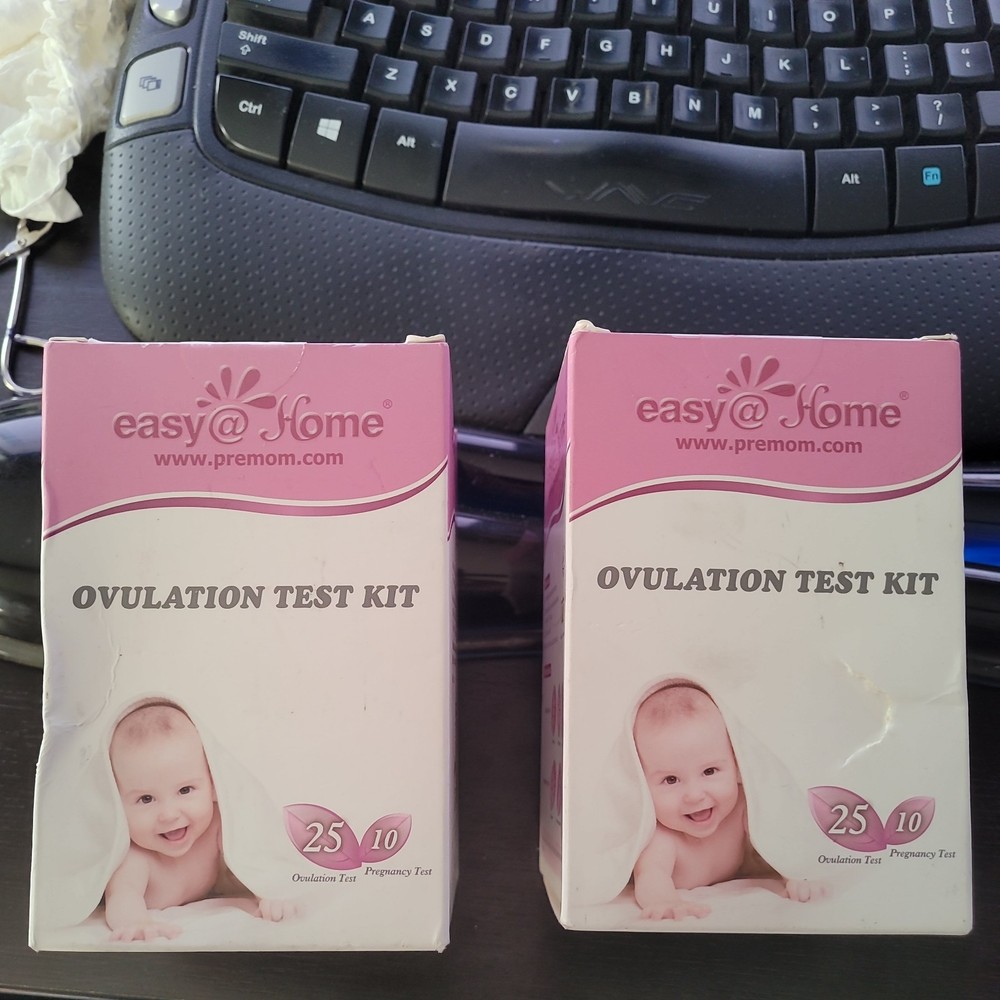 2 Pack - Easy@Home 25 Ovulation Test Strips and 10 Pregnancy Test Strips Kit