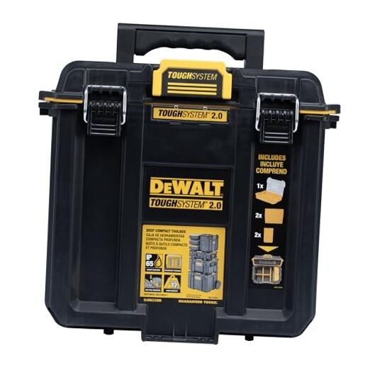 DEWALT TOUGHSYSTEM 2.0 Compact and Durable Deep Toolbox with Removable