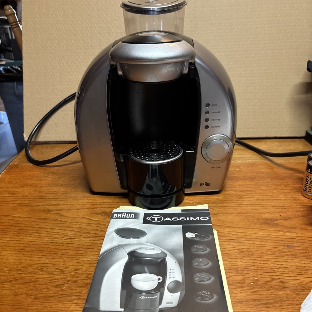 Braun Tassimo Silver Coffee Espresso Maker #3107 w/Manual  Working.