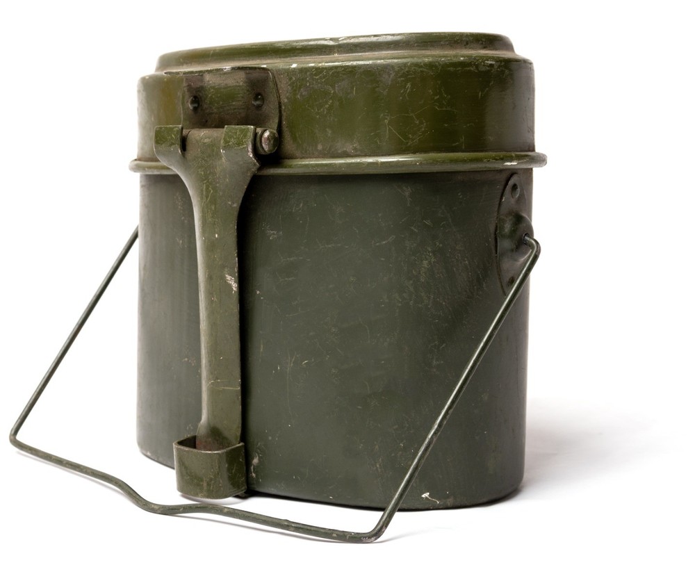 Authentic Romanian Army Mess Kit Army Surplus Aluminum Construction Two Piece
