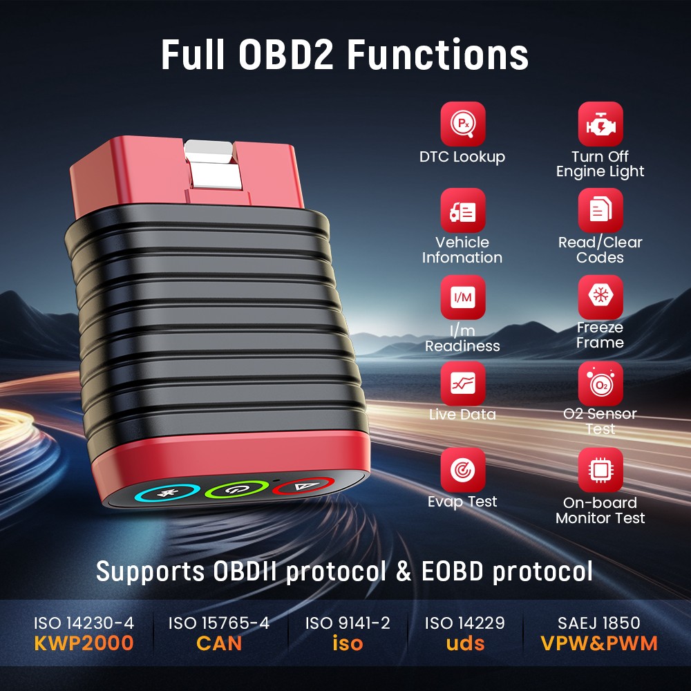 THINKCAR BD6 Car OBD2 Diagnostic Tool Bluetooth Full System Diagnostics 5 Reset