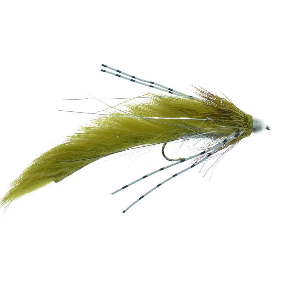3 Pack Cone Head Muddy Buddy Streamers - Olive - Size 4