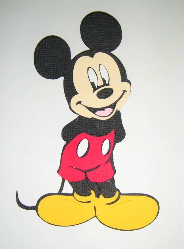 Mickey Mouse Die Cut Paper Piecing Scrapbook Embellishment