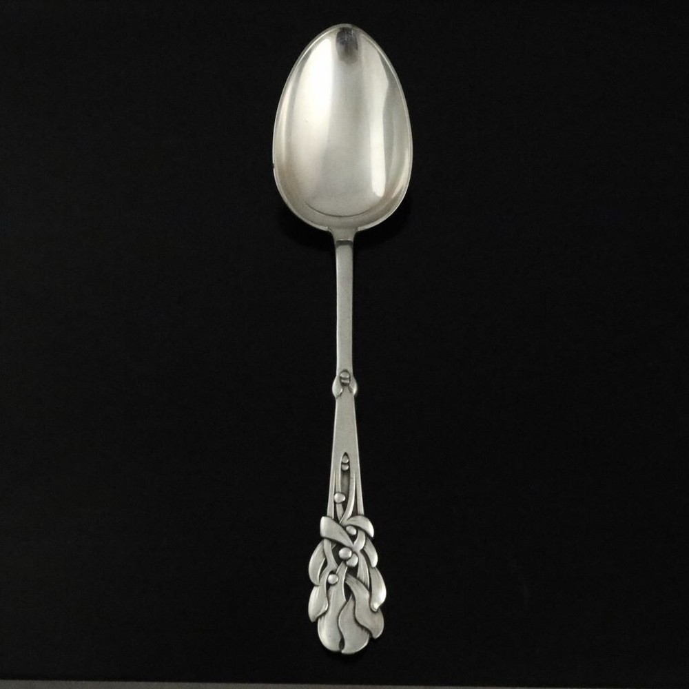 Heimbürger Silver Serving Spoon, Large - Mistletoe / Mistelten