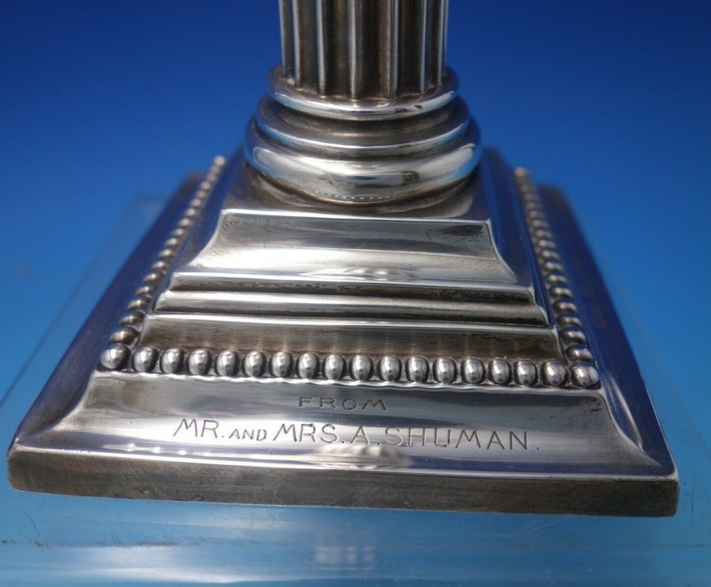 Georgian by Gorham Sterling Silver Candlestick with Presentation #A3208 (#5761)