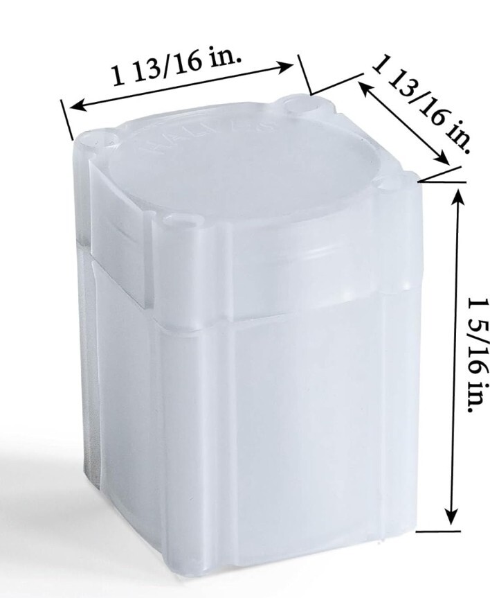 Lighthouse - Square Coin Tubes - Convenient Push Top, Virtually Unbreakable,...