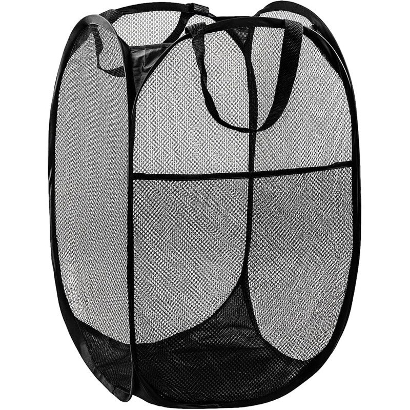 Pop Up Mesh Laundry Hamper Space Saving Lightweight Large Capacity W/ Handles US