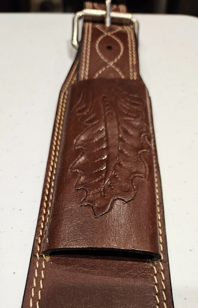 Western Leather Back Cinch Strap, New, Medium Brown