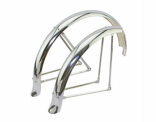 ORIGINAL! 24 FLARED ADJUSTABLE MIDDLEWEIGHT FENDER SET CHROME.