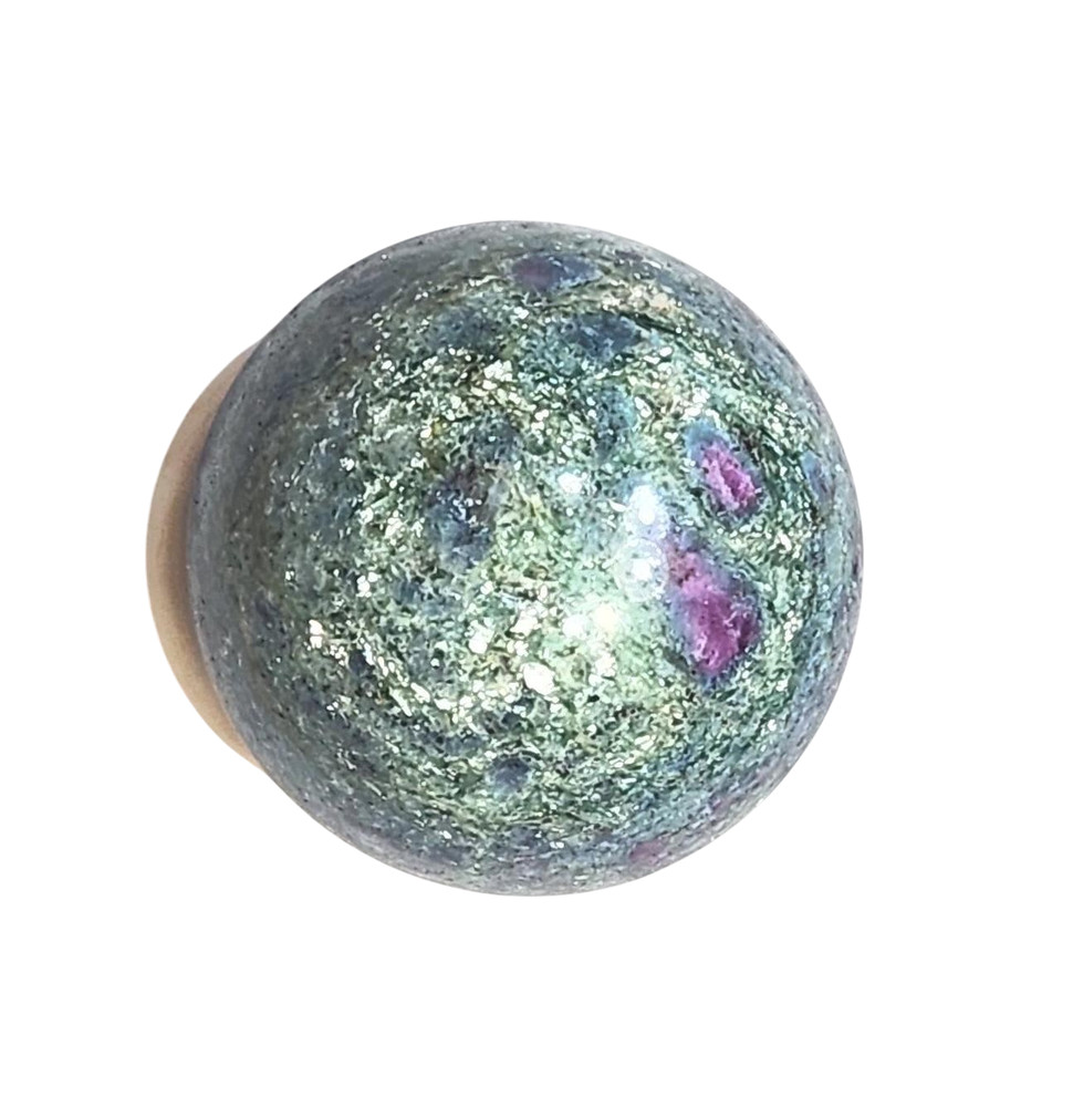 Fluorescent Ruby in Fuchsite 30mm Collection Sphere 6537