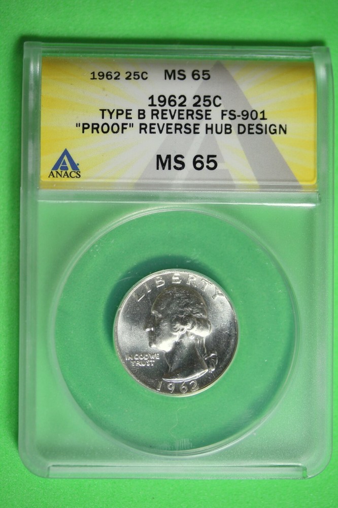1962 ANACS MS65 Washington Quarter #B27135