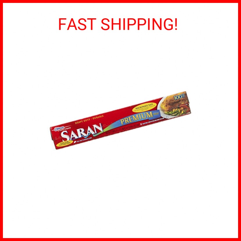 Saran Premium Plastic Wrap, 100 Sq Ft