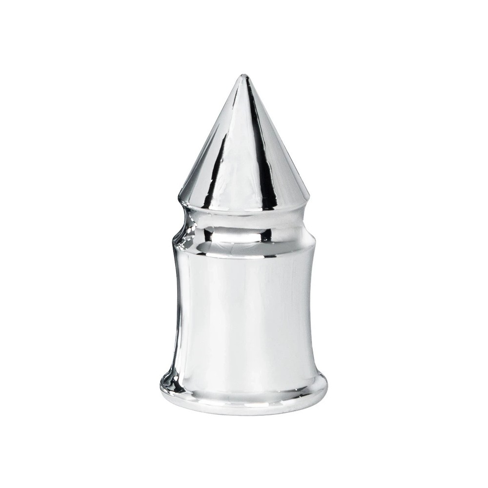 33mm X 4-3/8" Chrome Plastic V-Spike Nut Covers - Thread-On (60-Pack)