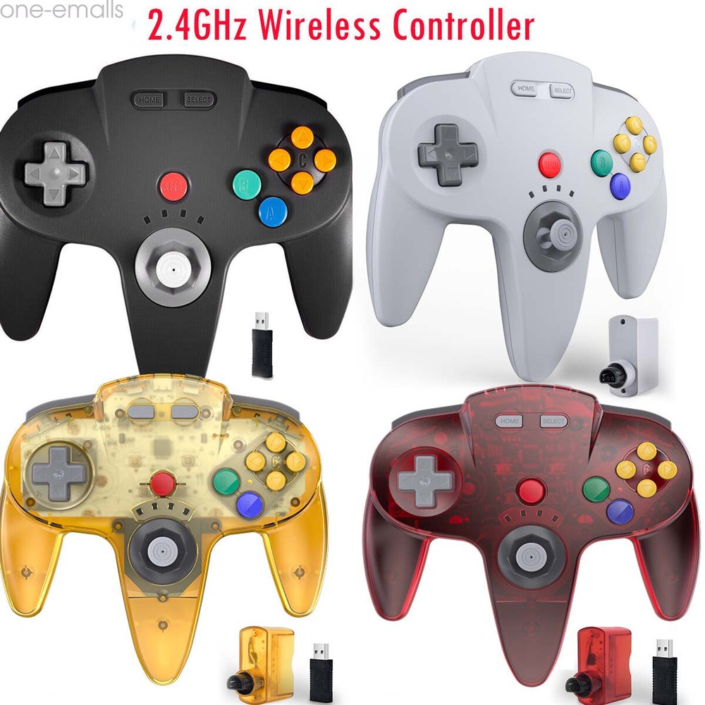 Wireless N64 Controller for Nintendo 64 Console PC Windows Switch w/ Rumble Pak.