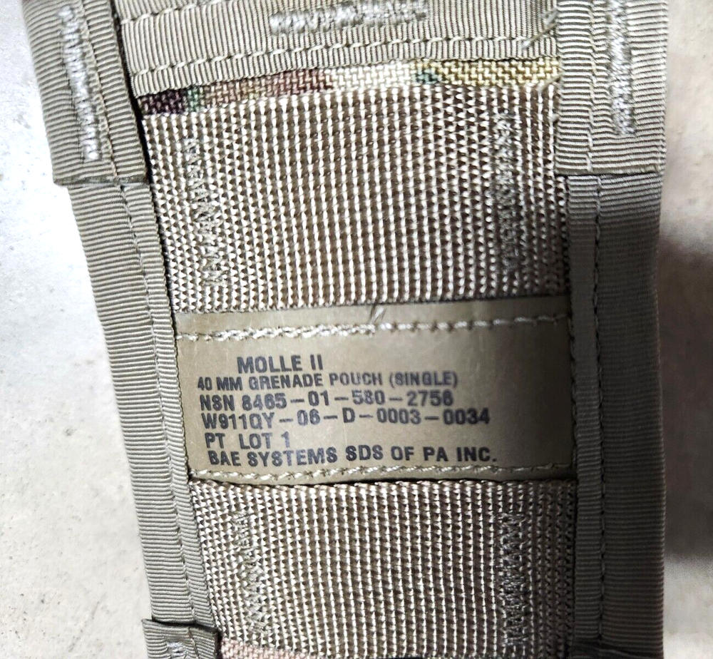 USGI Issue MOLLE II 40MM Grenade Single Pouch Multicam