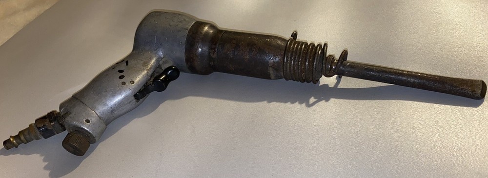 Vintage Handheld Air Chisel with Chisel Attachment