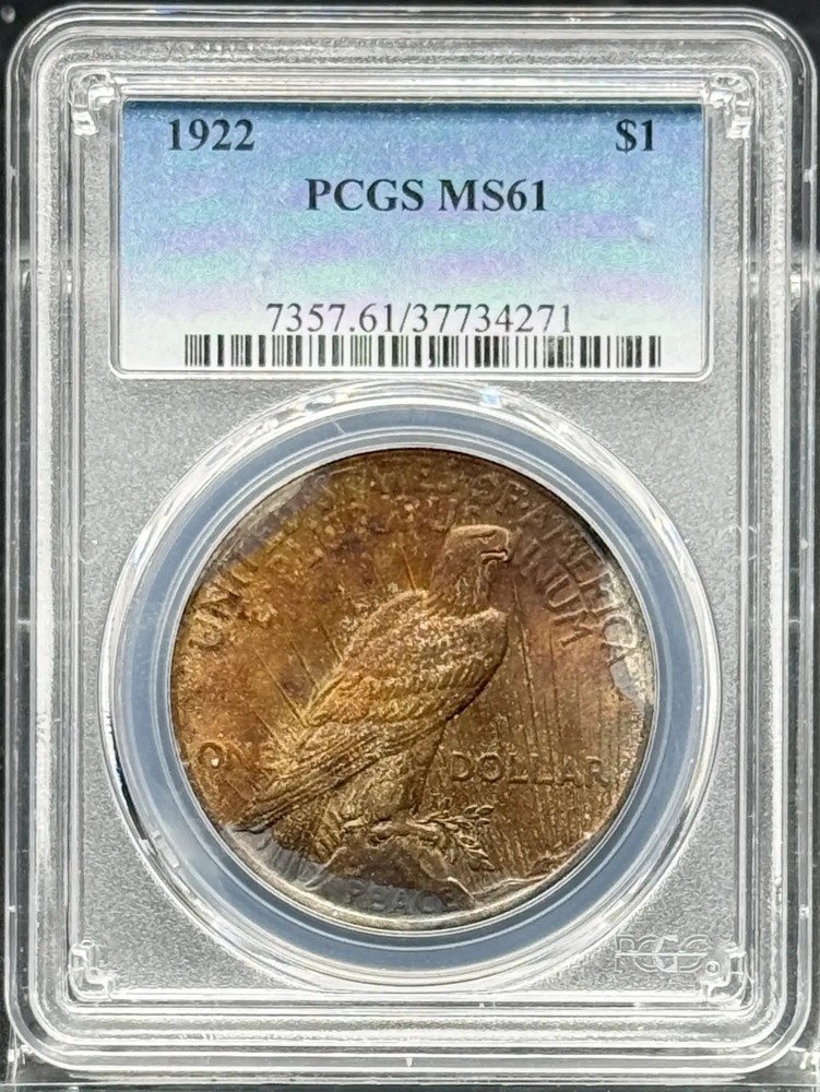 1922 Peace Silver Dollar PCGS MS-61