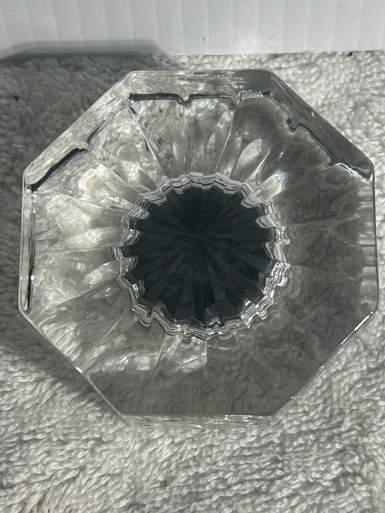 Small Classic Clock Octagonal Cut Crystal Glass Clock