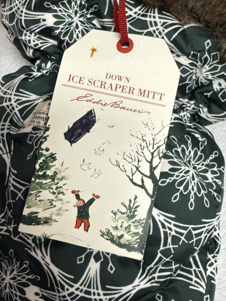 Eddie Bauer Down Ice Scraper Mitt With Scraper Insert