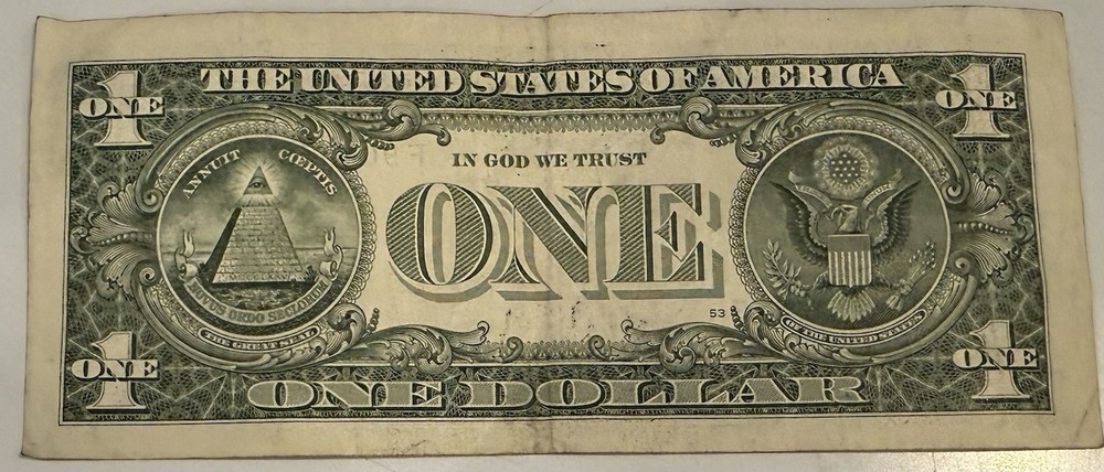 FRN One Dollar Error Ink Drop 2017
