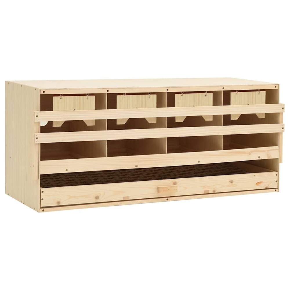 Chicken Nesting Boxes 4 Compartments Hen Laying Nest Solid Wood Pine vidaXL