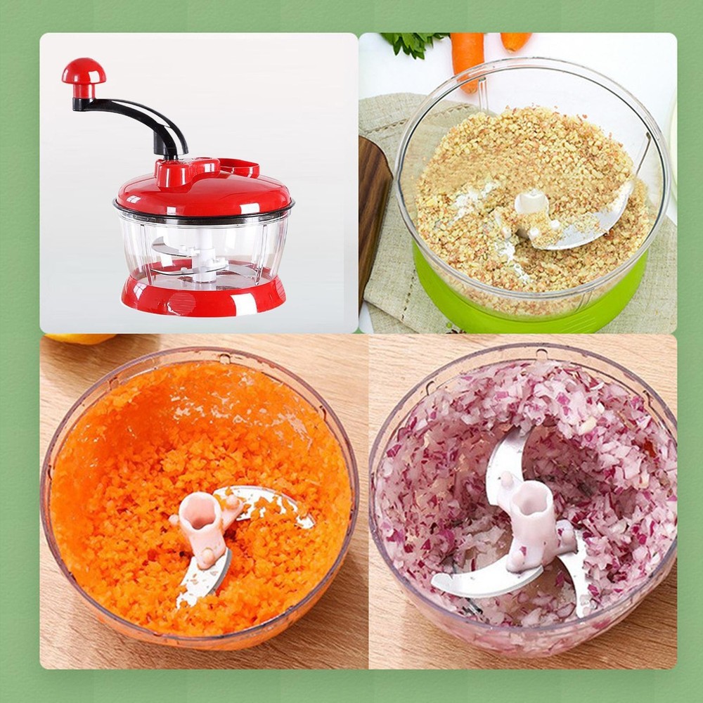 Food Chopper Hand Crank Food Processor Chopper Vegetable Quick Chopper