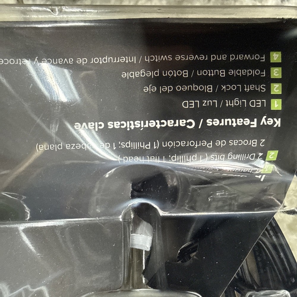 Greenworks 8V Screwdriver with 2 bits New