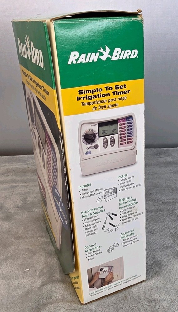 Rain Bird SST-900i Irrigation Timer Controller 9 Zone w/ Adapter Manual