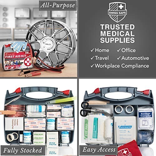 First Aid Kit -Roadside Emergency Kit + Ultimate 348-piece First Aid Kit