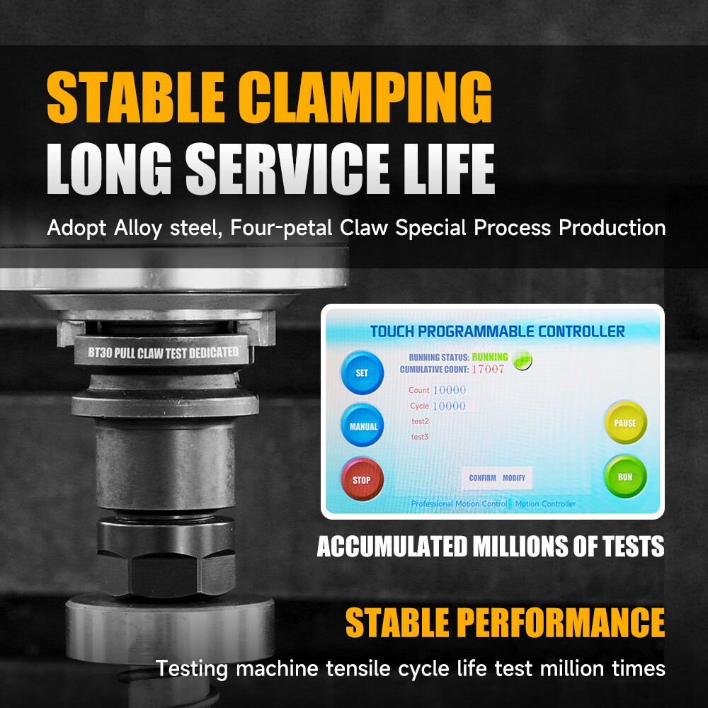 BT40 Spindle Pull Claw 4 Petal Clamp Pull Claw CNC Spindle 45 Degree Outer Screw