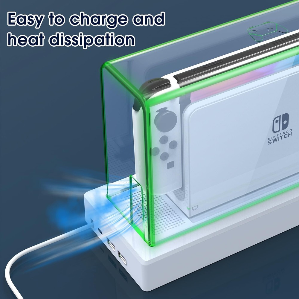 Dust cover with base, transparent Switch protective case, Scratch dust resistant