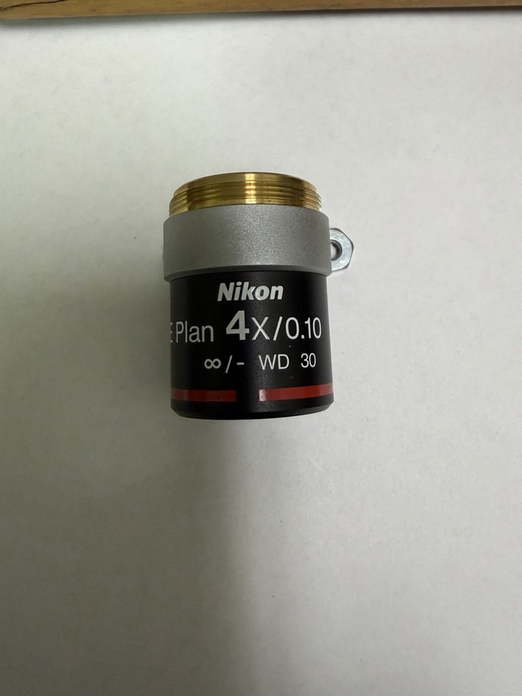 Nikon E Plan 4x/0.10 Microscope Objective Lens ∞/- WD 30