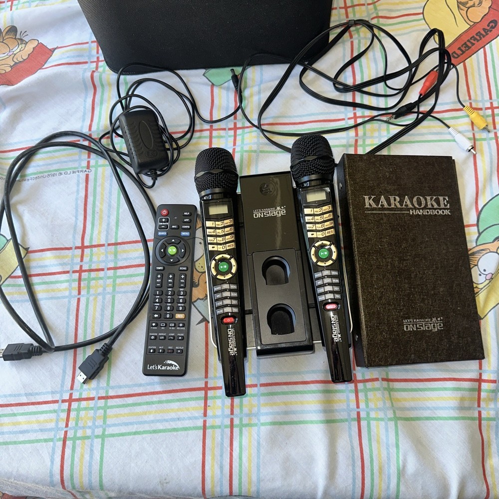 Enter Tech On Stage Wireless Let's Karaoke System Power Adapter 2 Mics Handbook