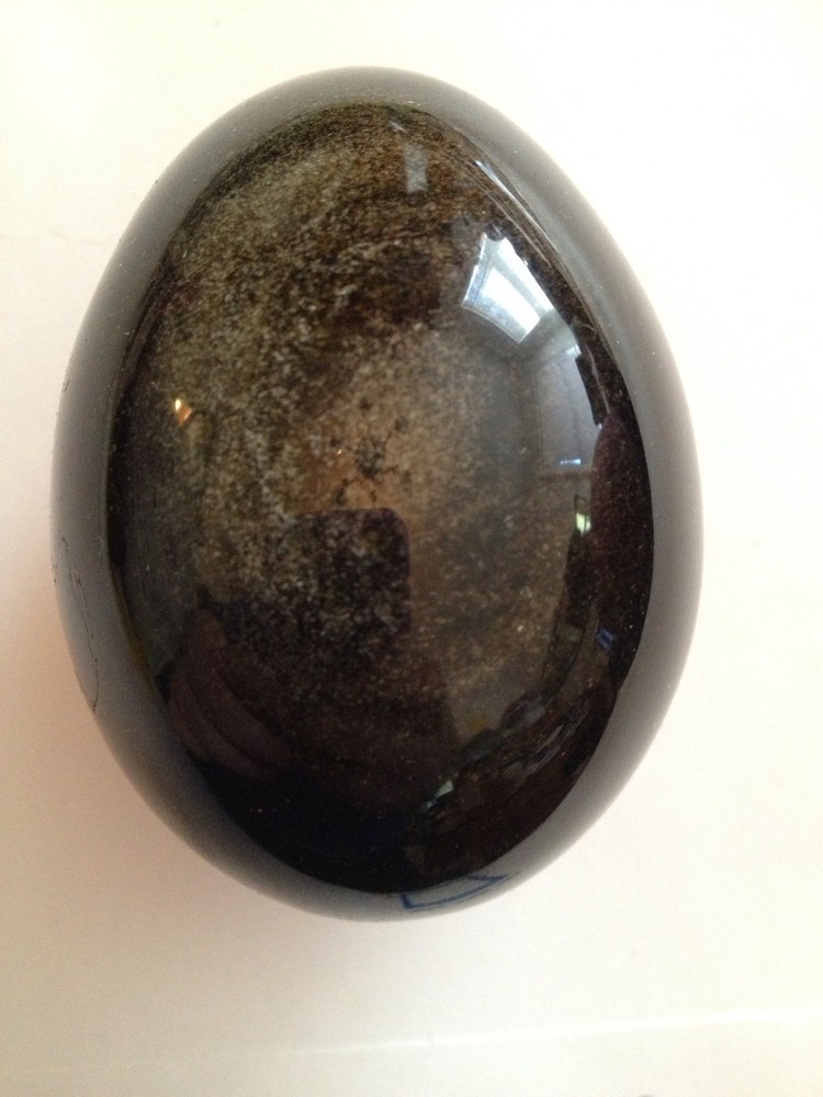 Obsidian Egg Rock Crystal 2 1/2 Inches
