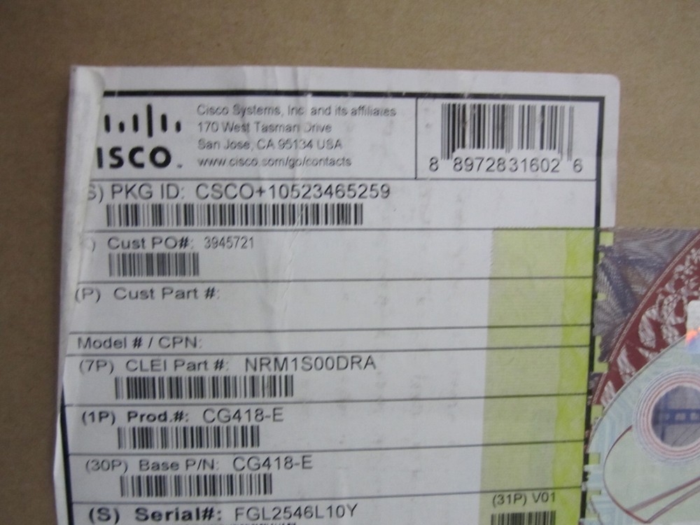 Cisco Catalyst CG418-E WIRELESS ROUTER OPEN BOX