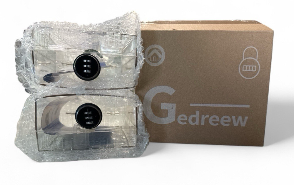 Gedreew Lox Box With Combination Lock 2pack