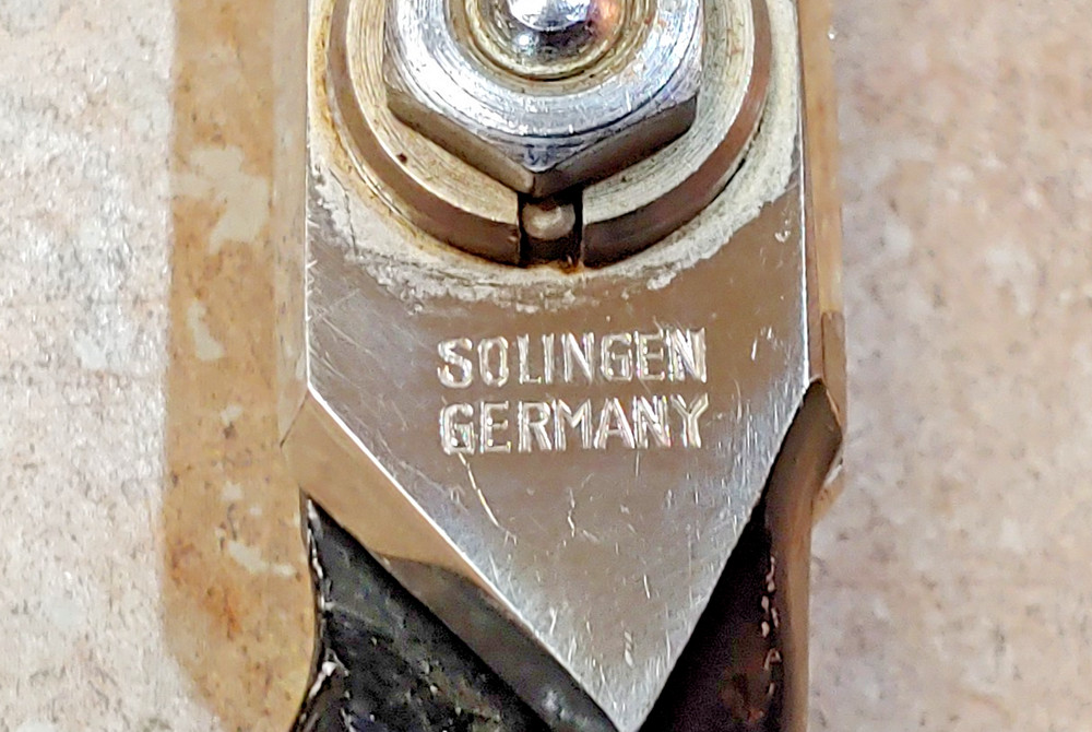 Sword & Shield Adjustable Tension Scissors Pinking Shears Solingen Germany VG