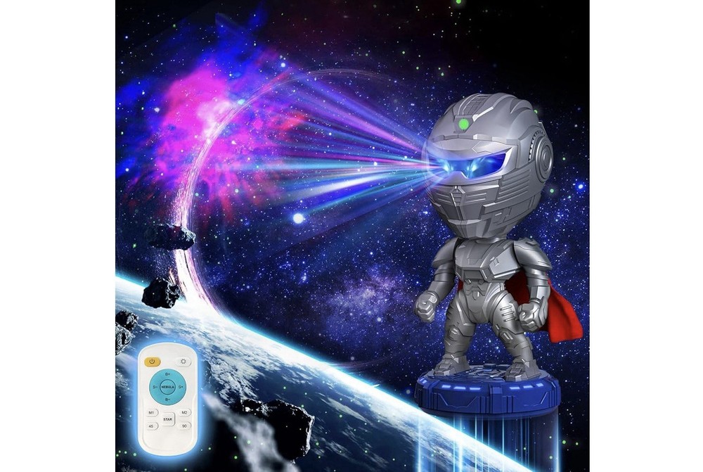 Star Galaxy Projector Mech Warrior Space Timer Starry Nebula LED Lamp