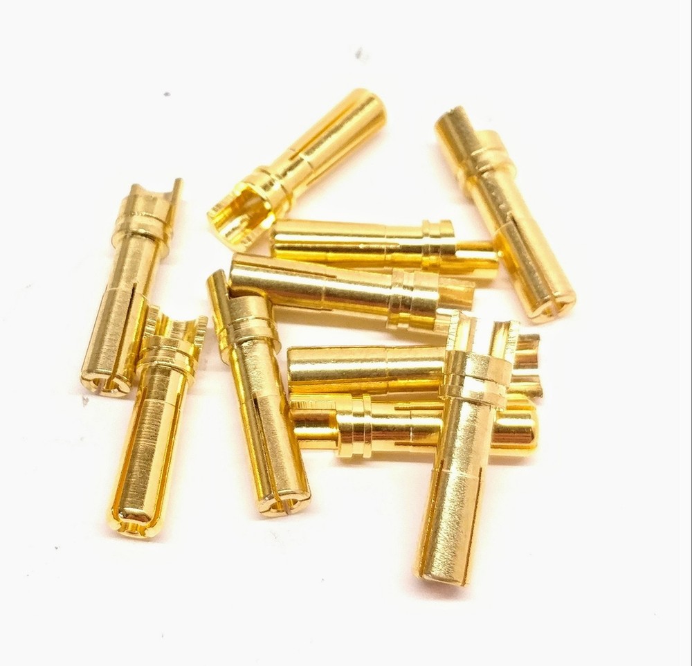 4mm oversized solid design gold plated bullet connector for icharger 5 pair
